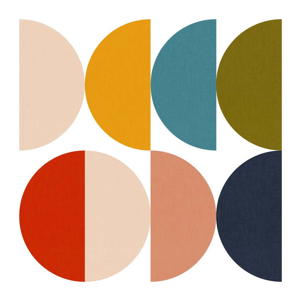 Geometrická hra barev ve stylu poloviny století od Ana Rut Bre