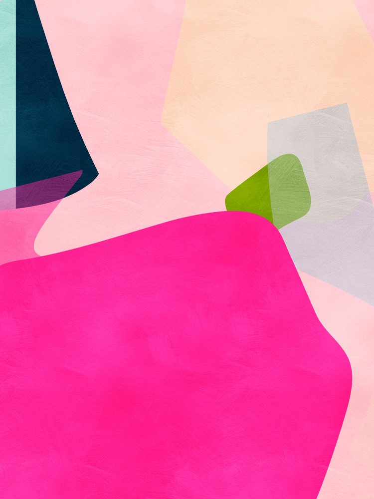 Růžový pastelový tvar od Ana Rut Bre