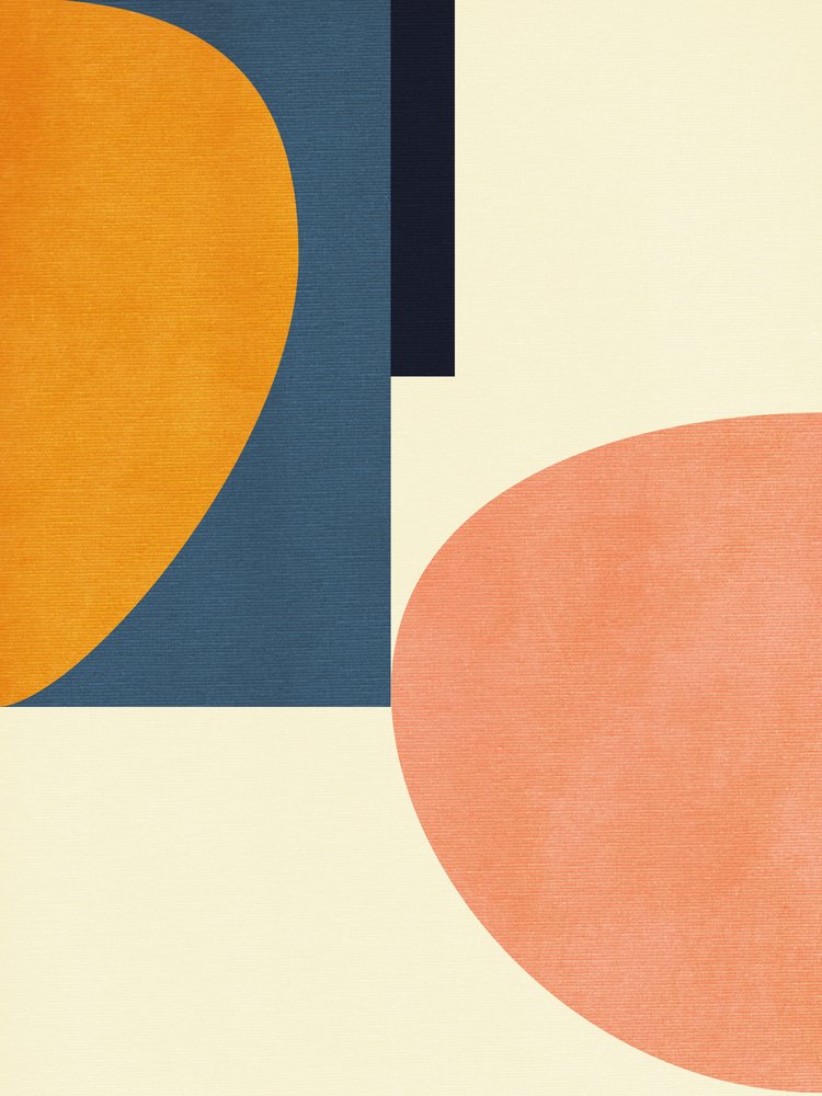 Rainbow Plus Shapes  Modrá hořčice 1 od Ana Rut Bre