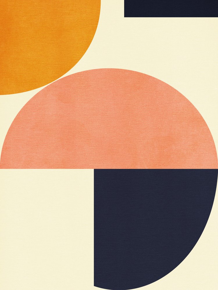 Rainbow Plus Shapes  Modrá hořčice 2 od Ana Rut Bre