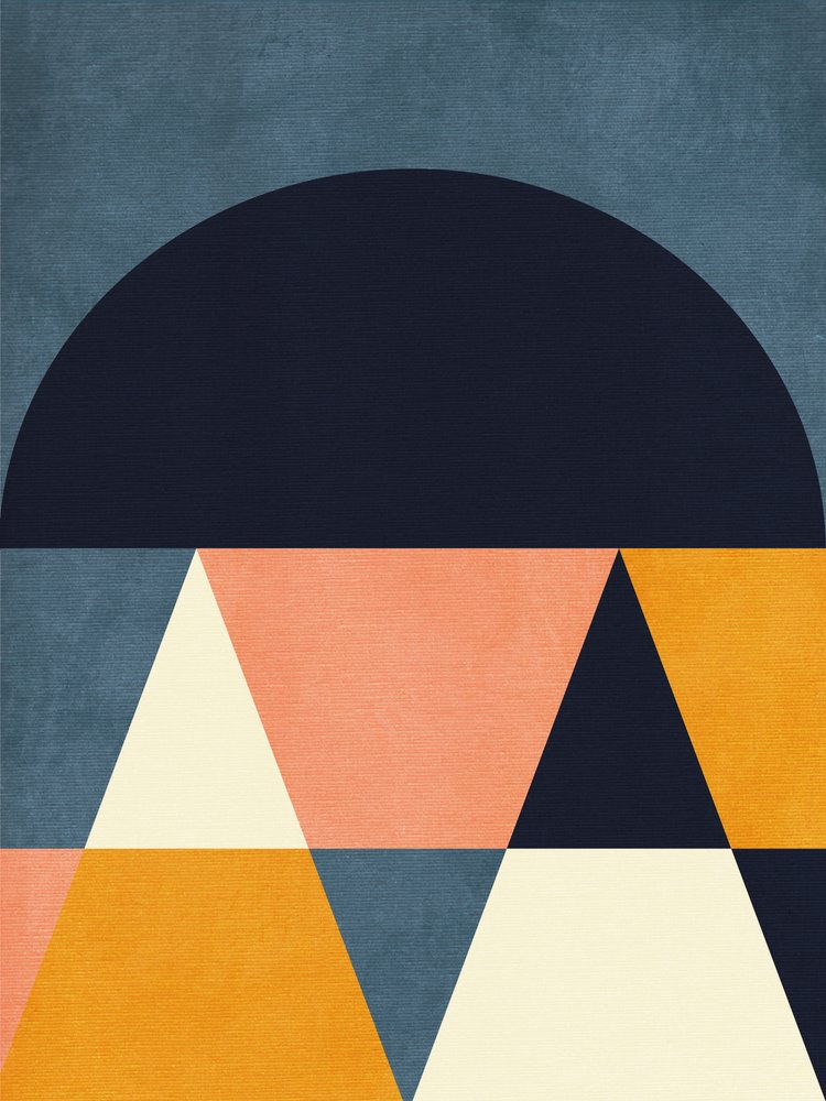 Rainbow Plus Shapes  Modrá hořčice 4 od Ana Rut Bre