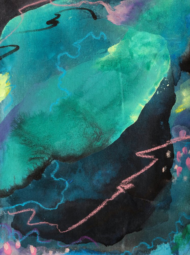 Hluboká tyrkysová organická vlna od Anastasiya Devochkina