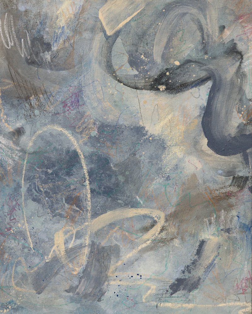 Klidná modrá abstrakce od Anastasiya Devochkina