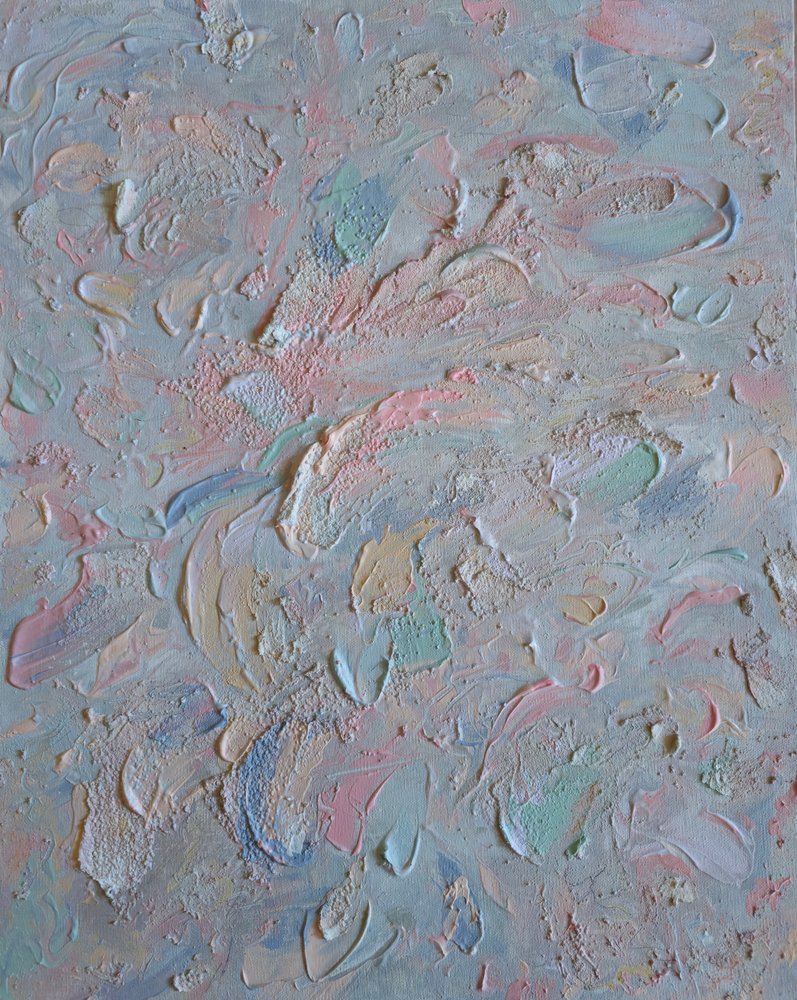 Abstraktní obraz v jemných pastelových barvách od Anastasiya Devochkina