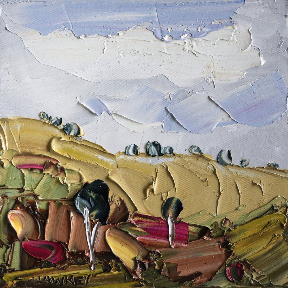 Krajina v technice impasto od Angela Hawkey