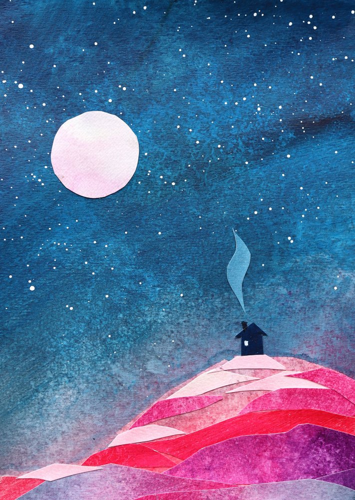 Útulný dům pod měsícem od Ania Witwitzka