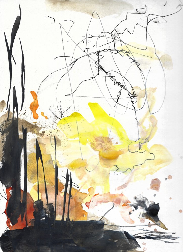 Abstrakt Golden Reeds od Annick