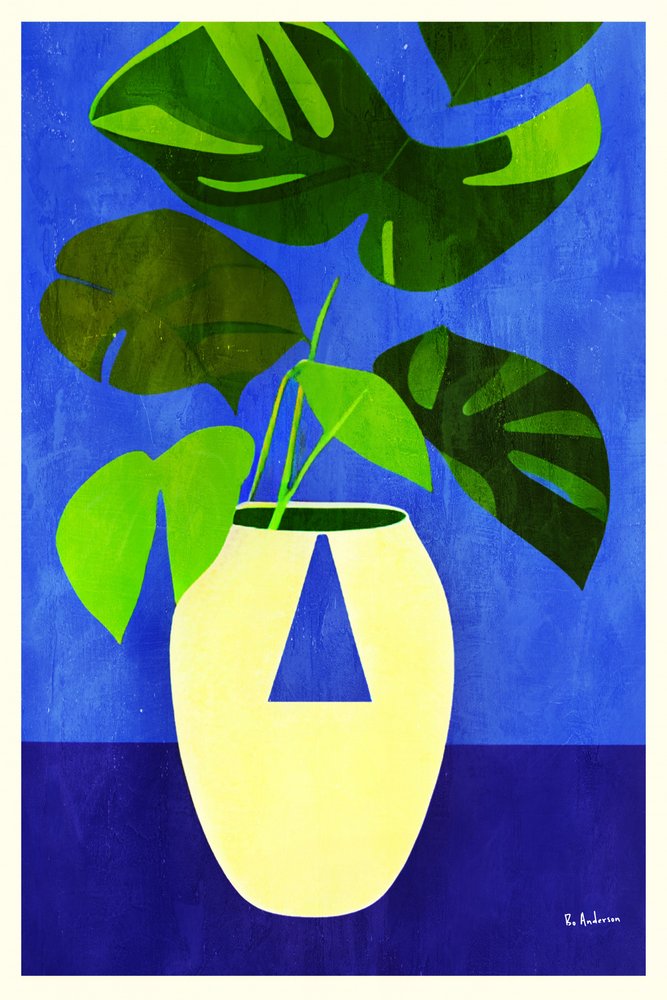 Monstera Blue Botanical od Bo Anderson