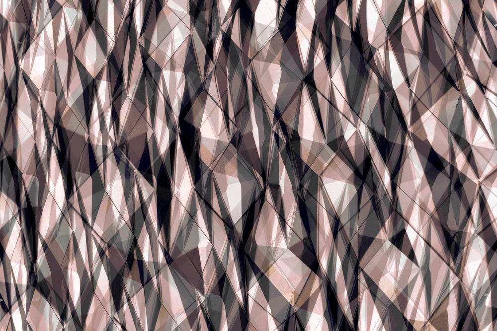 Fasetované geometrické vrstvy od Christina Sillen