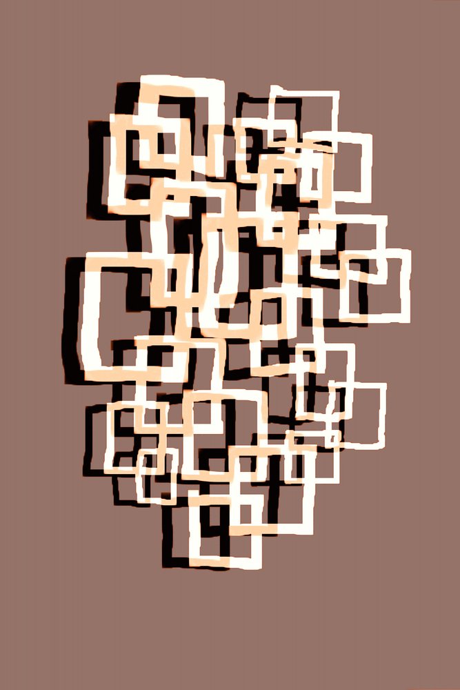 Překrývající se geometrické čtverce od Christina Sillen