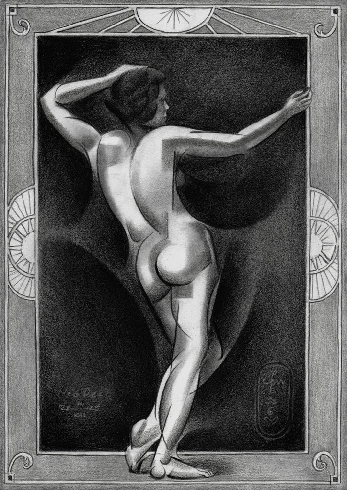 Akt ve stylu art deco od Corné Akkers