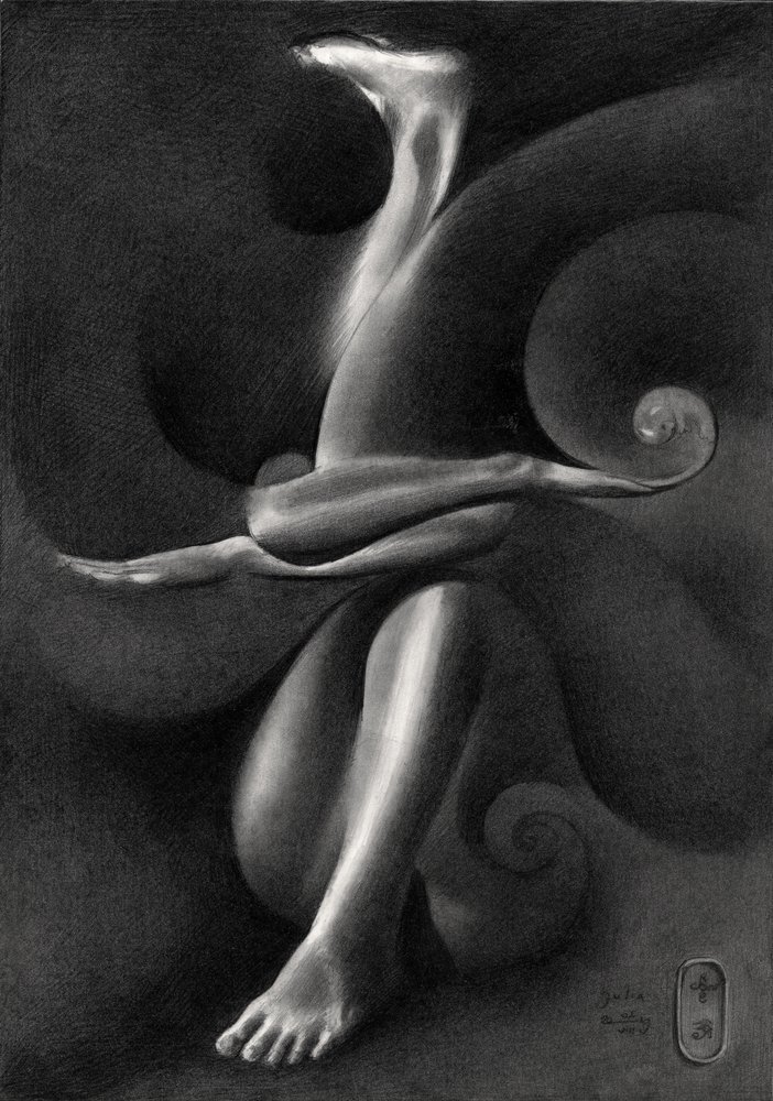 Elegantní surrealistická postava od Corné Akkers