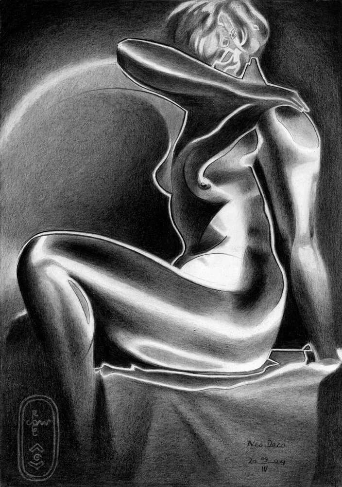 Zářící žena ve stylu art deco od Corné Akkers