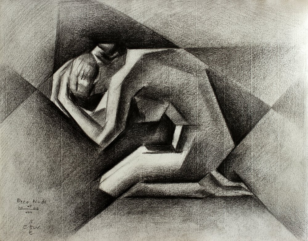 Truchlící geometrický útvar od Corné Akkers