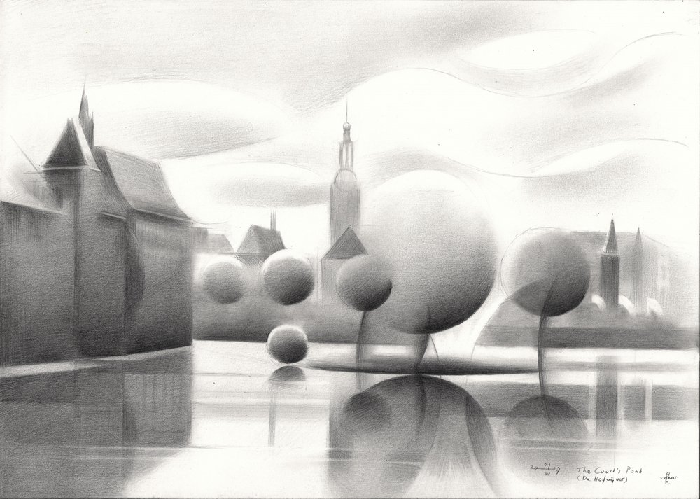 Surrealistické odrazy městské krajiny od Corné Akkers