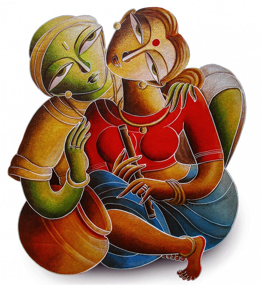 Indický hudební pár od Dhananjoy Mukherjee