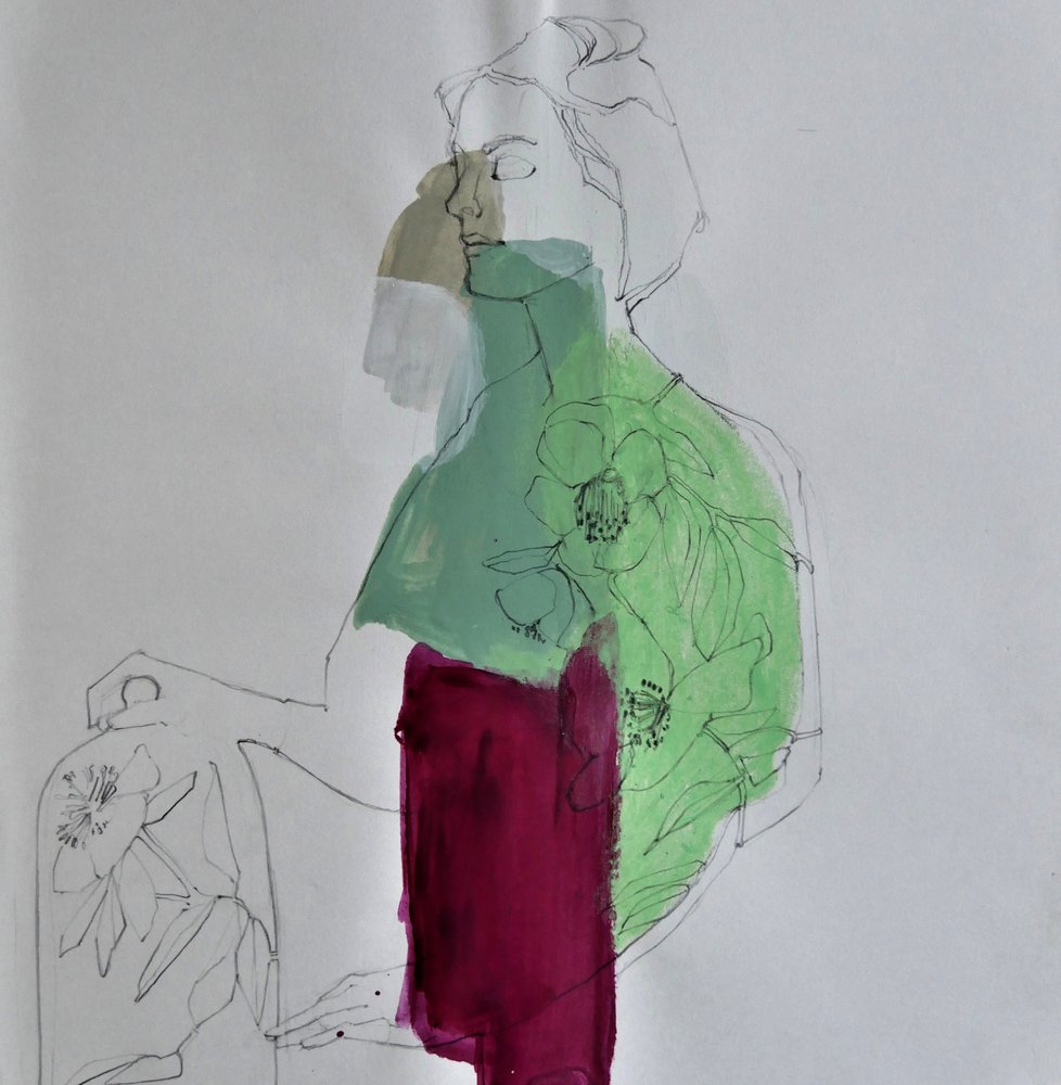 Abstraktní květinová postava od Doris Schmitz