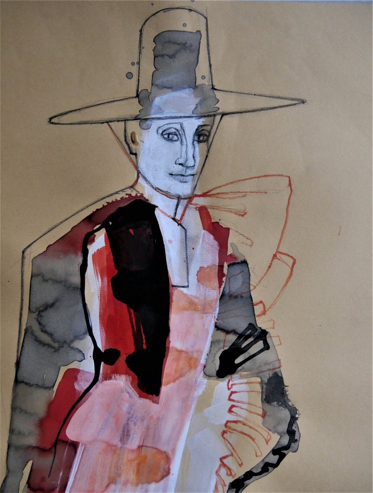Elegantní postava s kloboukem od Doris Schmitz