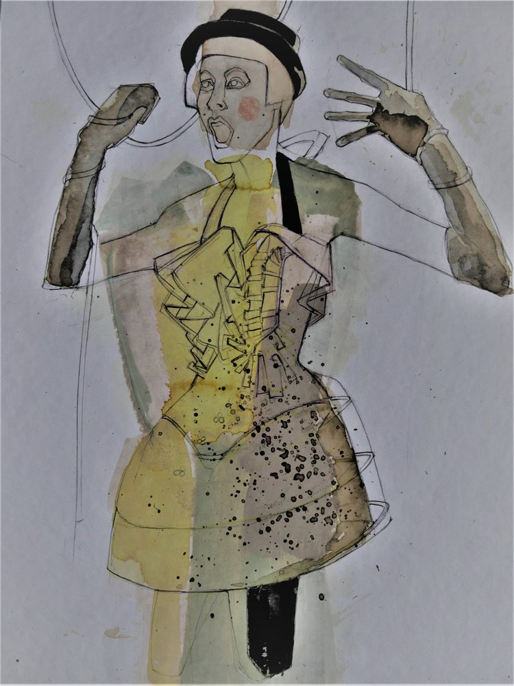 Výrazná módní figurína od Doris Schmitz