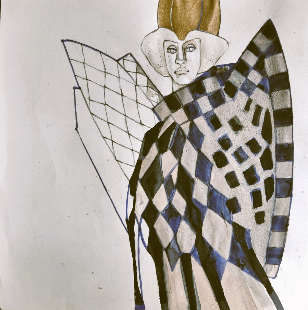 Módní portrét od Harlequin od Doris Schmitz