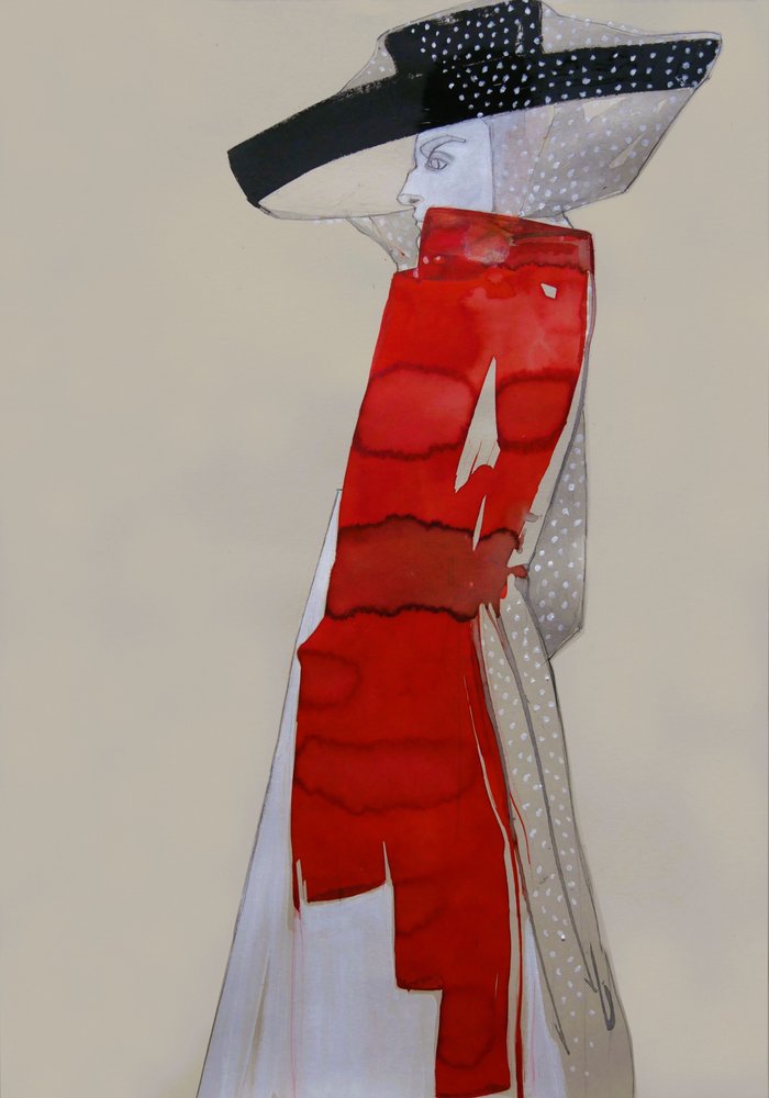 Módní figurína Red Hat od Doris Schmitz