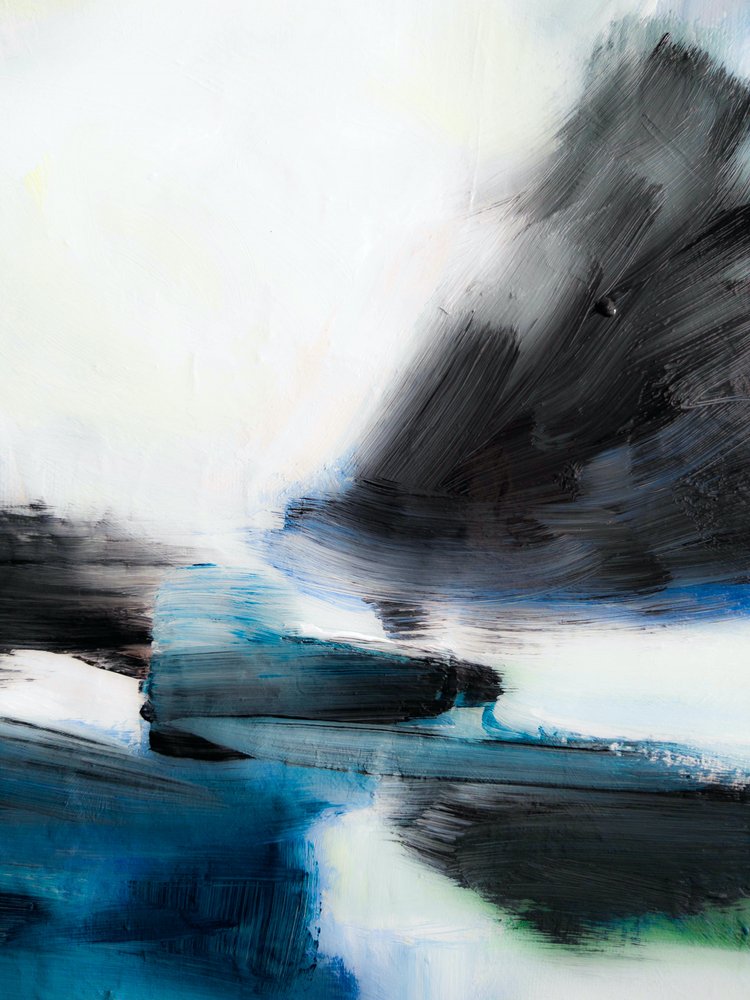 Abstrakt v odstínu Fluid Blue od Ejaaz Haniff