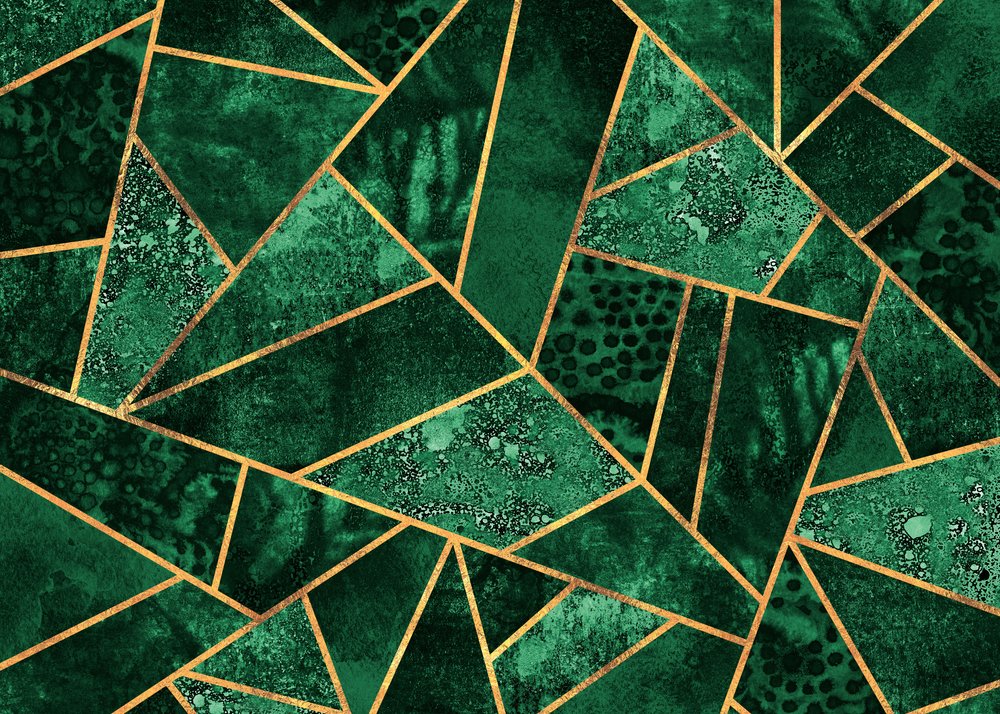 Smaragdový geometrický vzor od Elisabeth Fredriksson