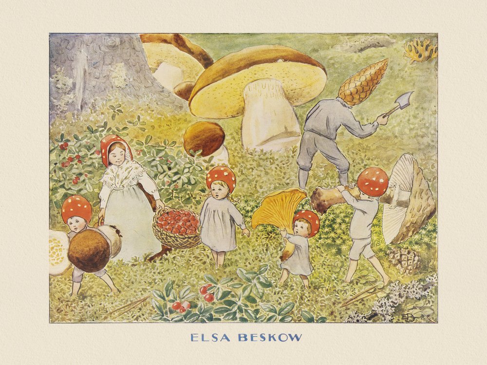 Děti z Tomtebo – Mushroom Kids od Elsa Beskow