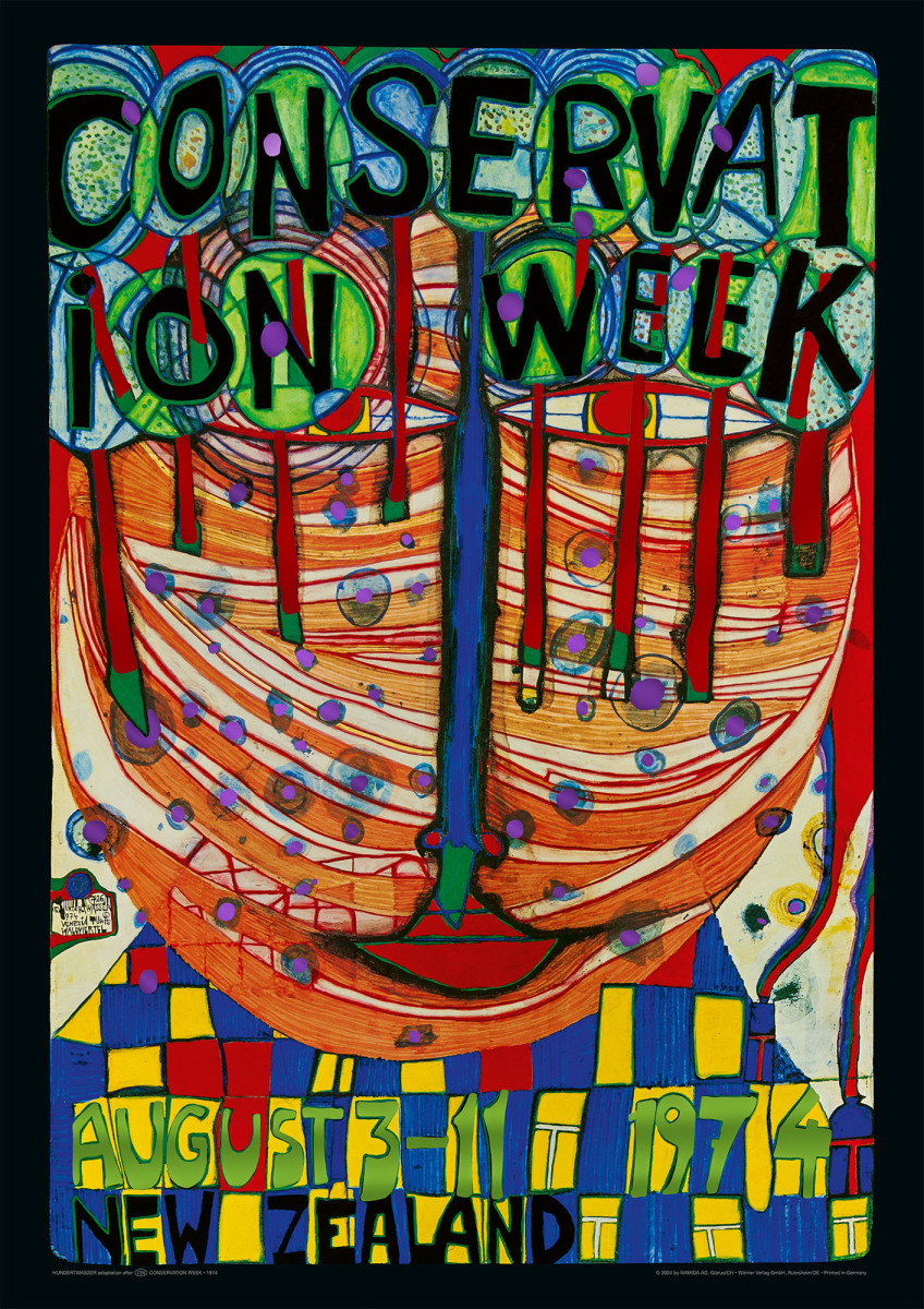 Týden ochrany přírody (verze Rote) od Friedensreich Hundertwasser