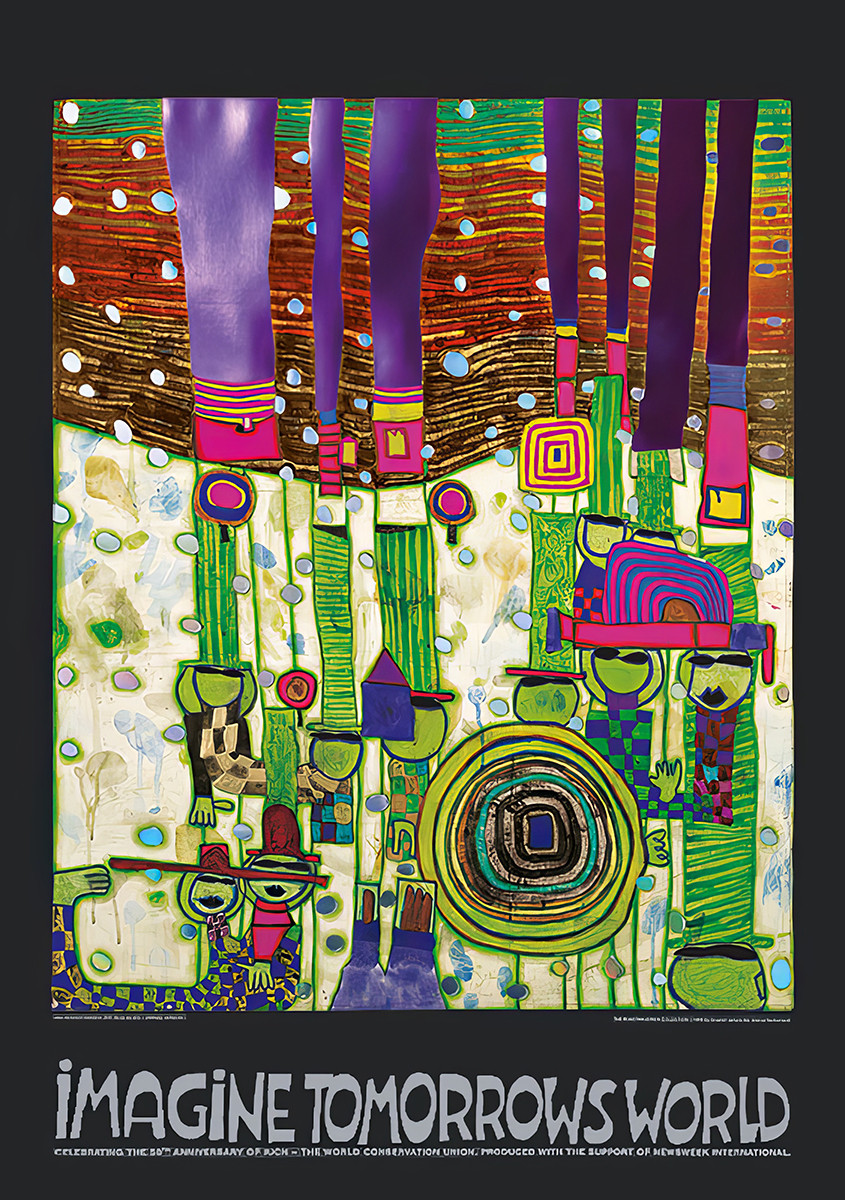 Představ si svět zítřka (zelená verze) od Friedensreich Hundertwasser