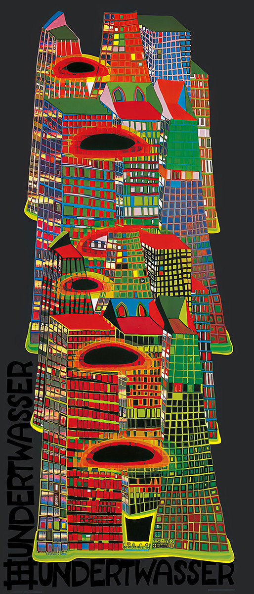 mrakodrap od Friedensreich Hundertwasser