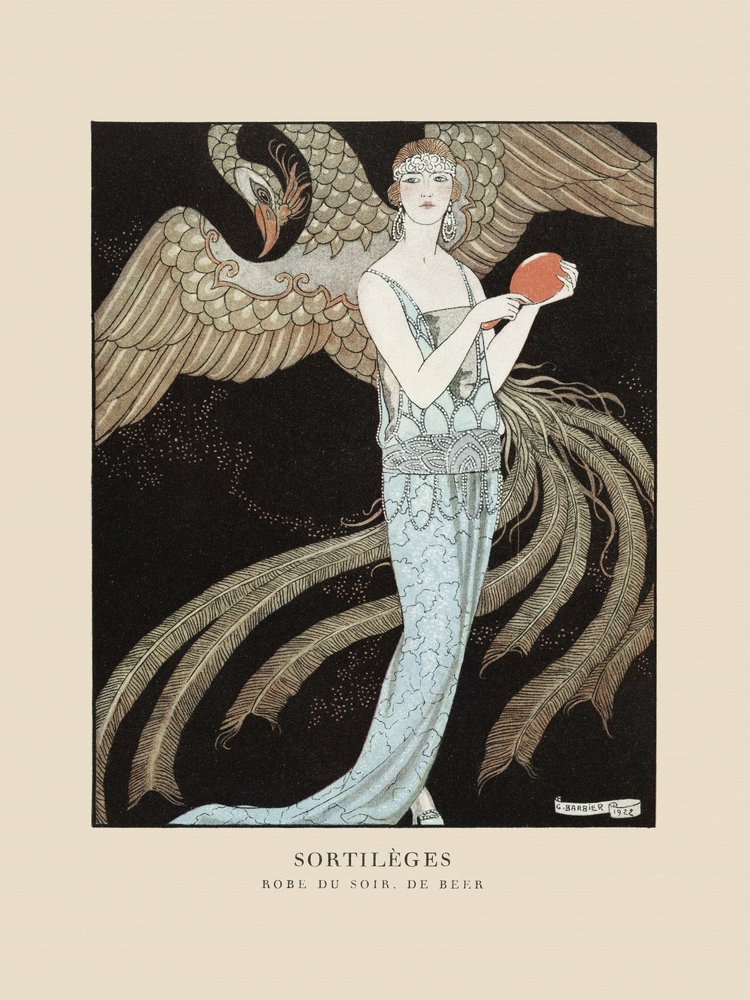 Večerní šaty „Sortilèges“, De Beer (1922) od George Barbiera od George Barbier
