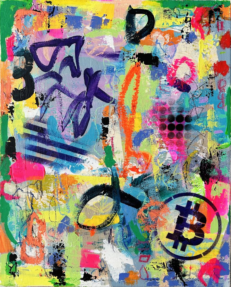 Živé bitcoinové graffiti od Irene Chua