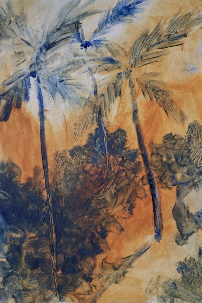 Tropické modré palmy od JMF FINE ART