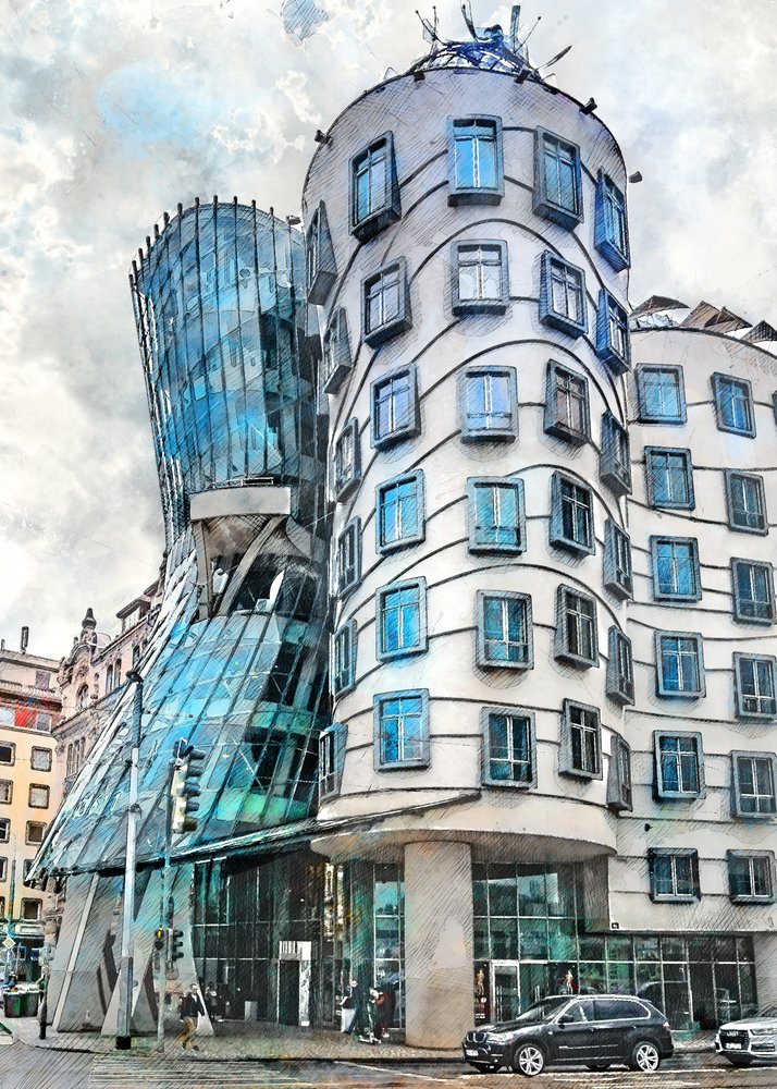 Vlnitá pražská architektura od Justyna Jaszke