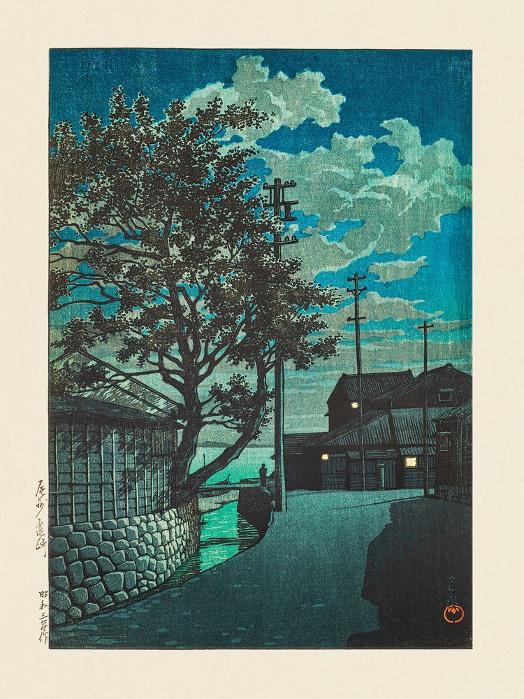 Kamezaki Bishu 1928 od Kawase Hasui