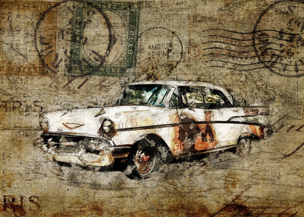 Vintage auto od Lembayung senja studio [Vintage Poster]