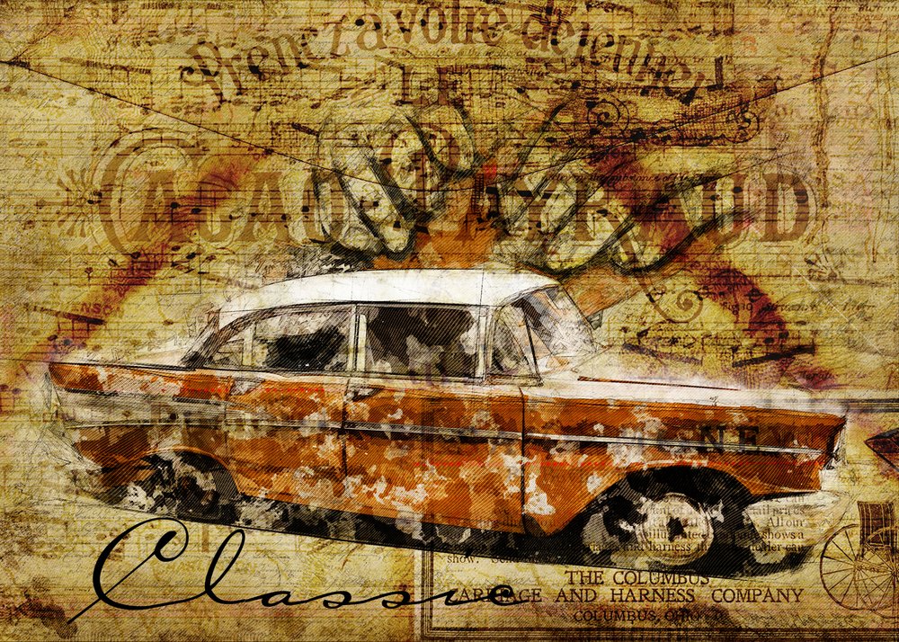 Vintage auto od Lembayung senja studio [Vintage Poster]