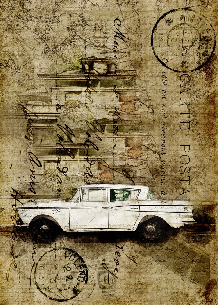 Cestování po městech s veterány od Lembayung senja studio [Vintage Poster]