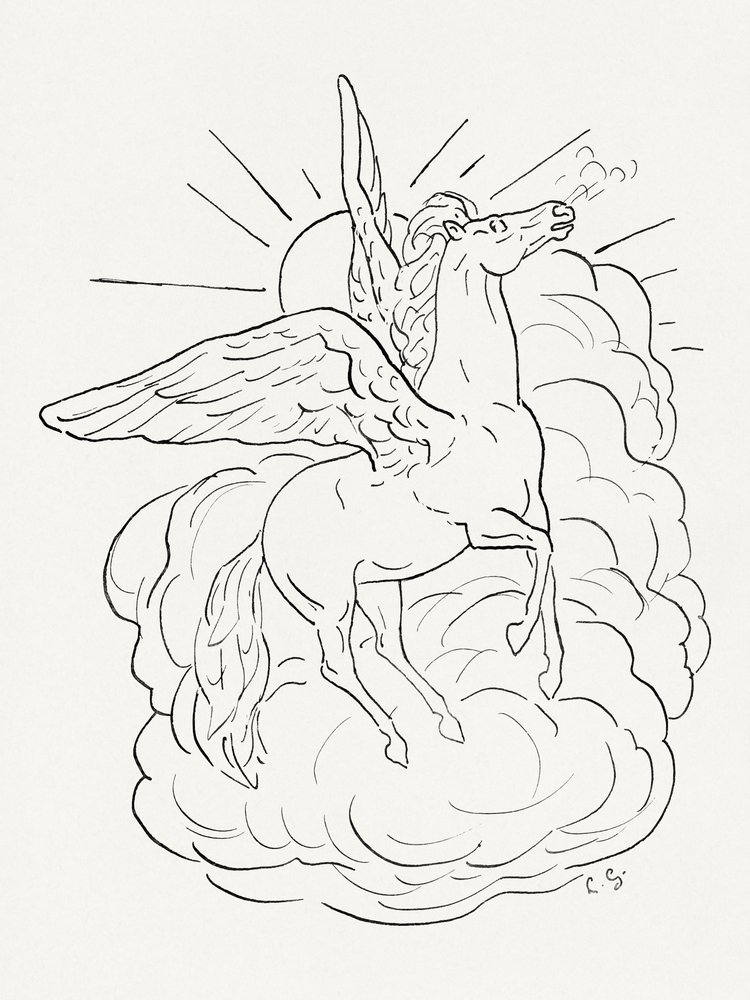 Pegasus letí před mrakem (1891–1941) od Leo Gestel