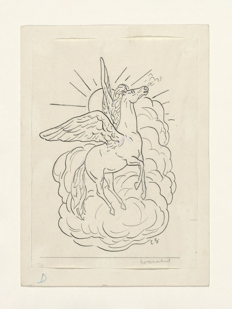 Pegasus letící před mraky (1891–1941) od Leo Gestel