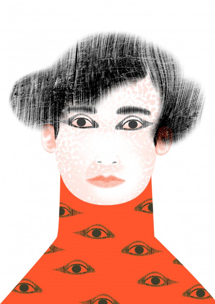 Surrealistická žena s očima od Luca di Napoli