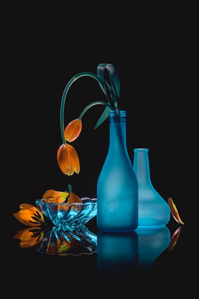 Zátiší s vadnoucími tulipány od Lydia Jacobs