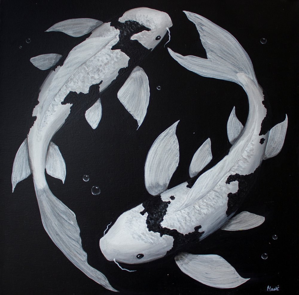 Ryba Koi Yin Yang od Marloes Aerts