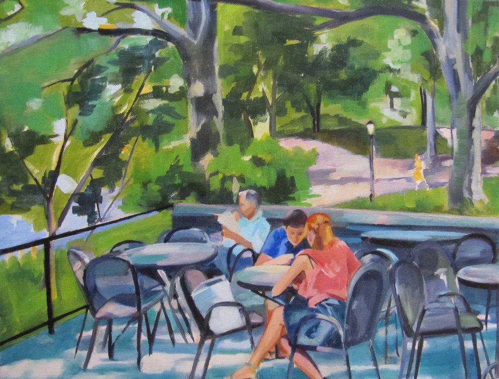 Scéna z Park Cafe od Maxine Shore