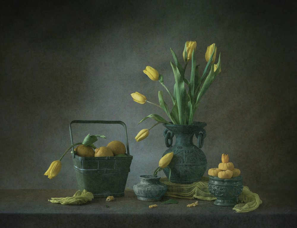 Zlaté tulipány a citrony od May G