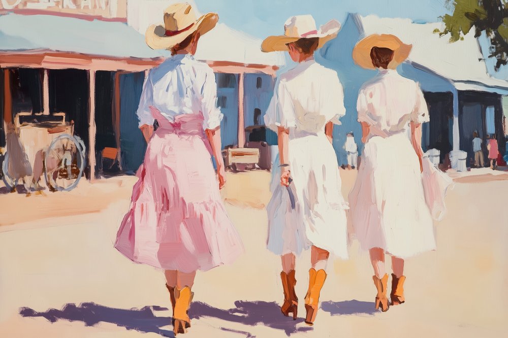 Procházka západním městečkem od Melloi Art Prints