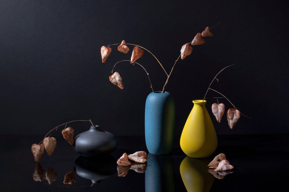 Moderní botanické vázy od Ming Chen