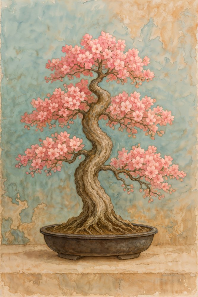 Bonsai s květy třešně od Natalie Bruns