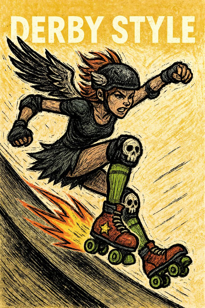 Neúprosný derby bruslař od Natalie Bruns